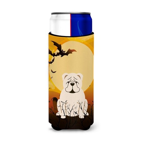 Carolines Treasures Halloween English Bulldog White Michelob Ultra Hugger for Slim Cans BB4389MUK